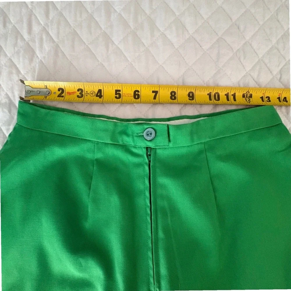 Vintage Gator‎ of Florida Brand Green Pleated Bermuda Resort Wear Shorts sz12